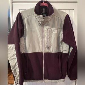 The North Face Plum & Gray Fleece Jacket Womens Size M POLARTEC